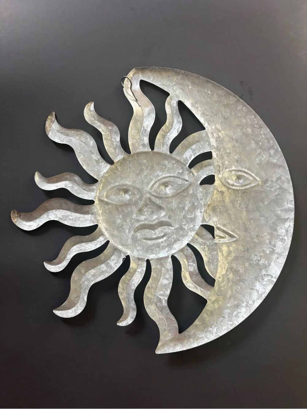 Bronze Sun and Moon Wall Art - Celestial Metal Decor